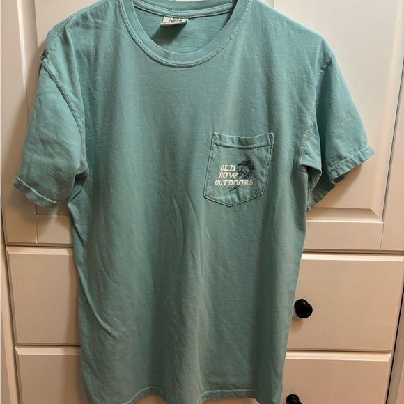 Old Row Comfort Colors Aqua Short Sleeve Pocket Tee - Picture 1 of 3